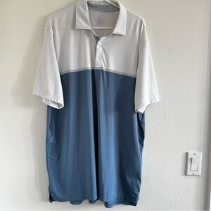 Southern Tide Blue and White Polo Shirt Size XXL